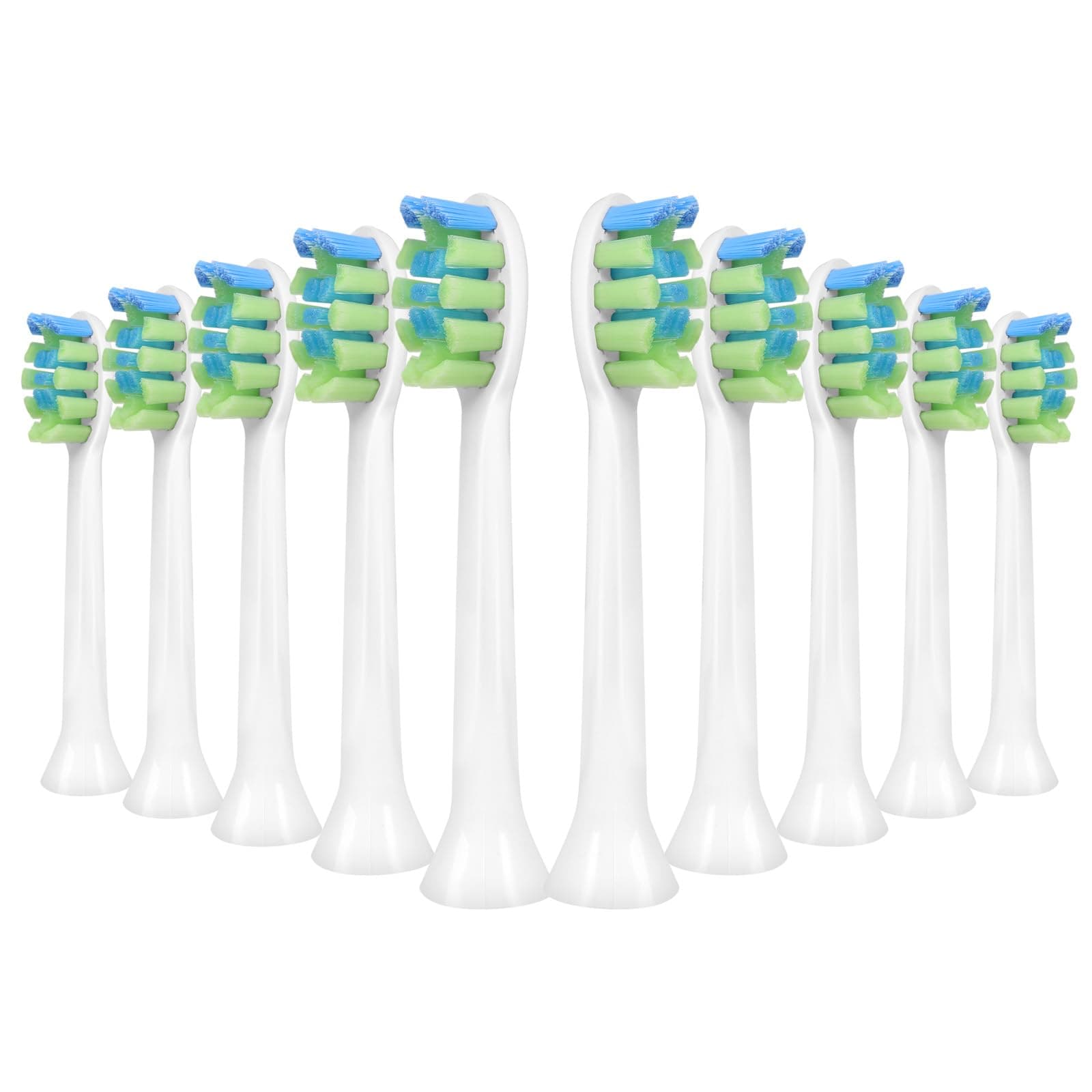 10 PCS Replacement Heads Compatible with 7am2m AM100/AM101/AM105/AM111 Electric Toothbrush, 10 Count (White)