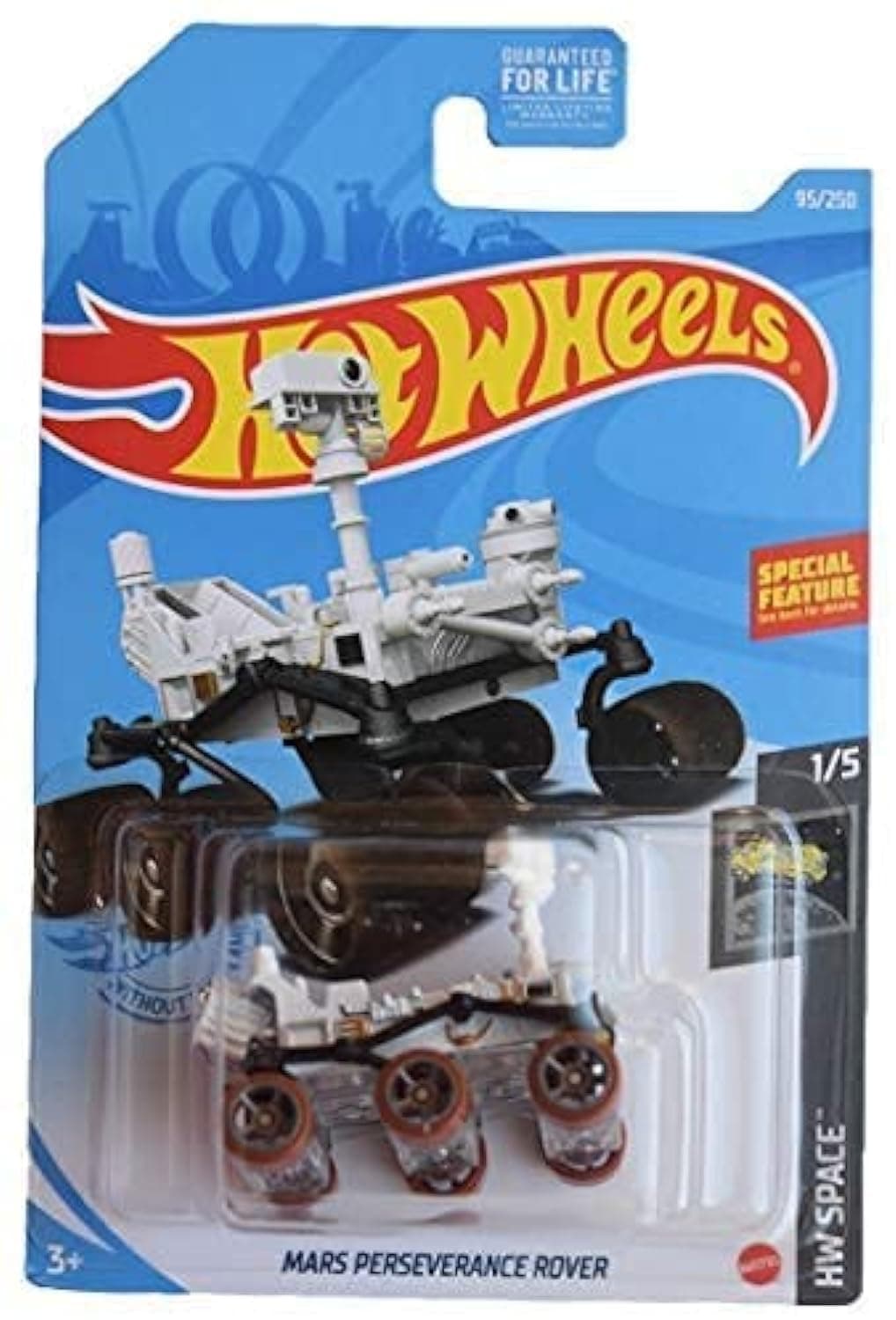 Hot Wheels Mars Perseverance Rover 1:64 Scale White Spaceship Die-Cast Car Kids Unisex All Ages