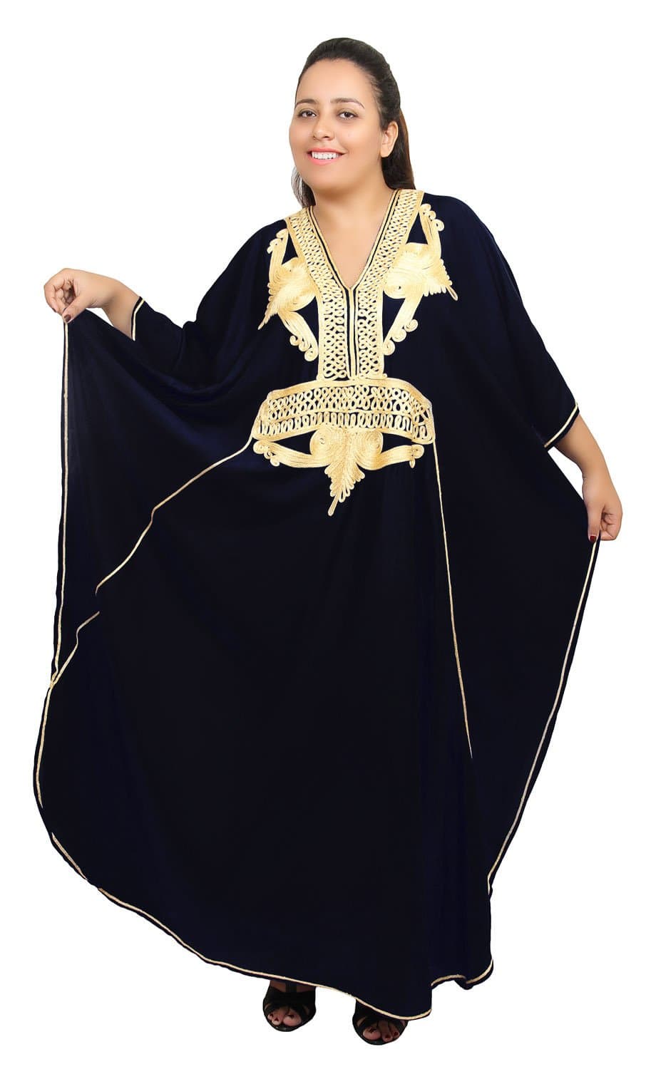 Moroccan Caftan Women Plus size Hand Made Caftan with Embroidery XXL