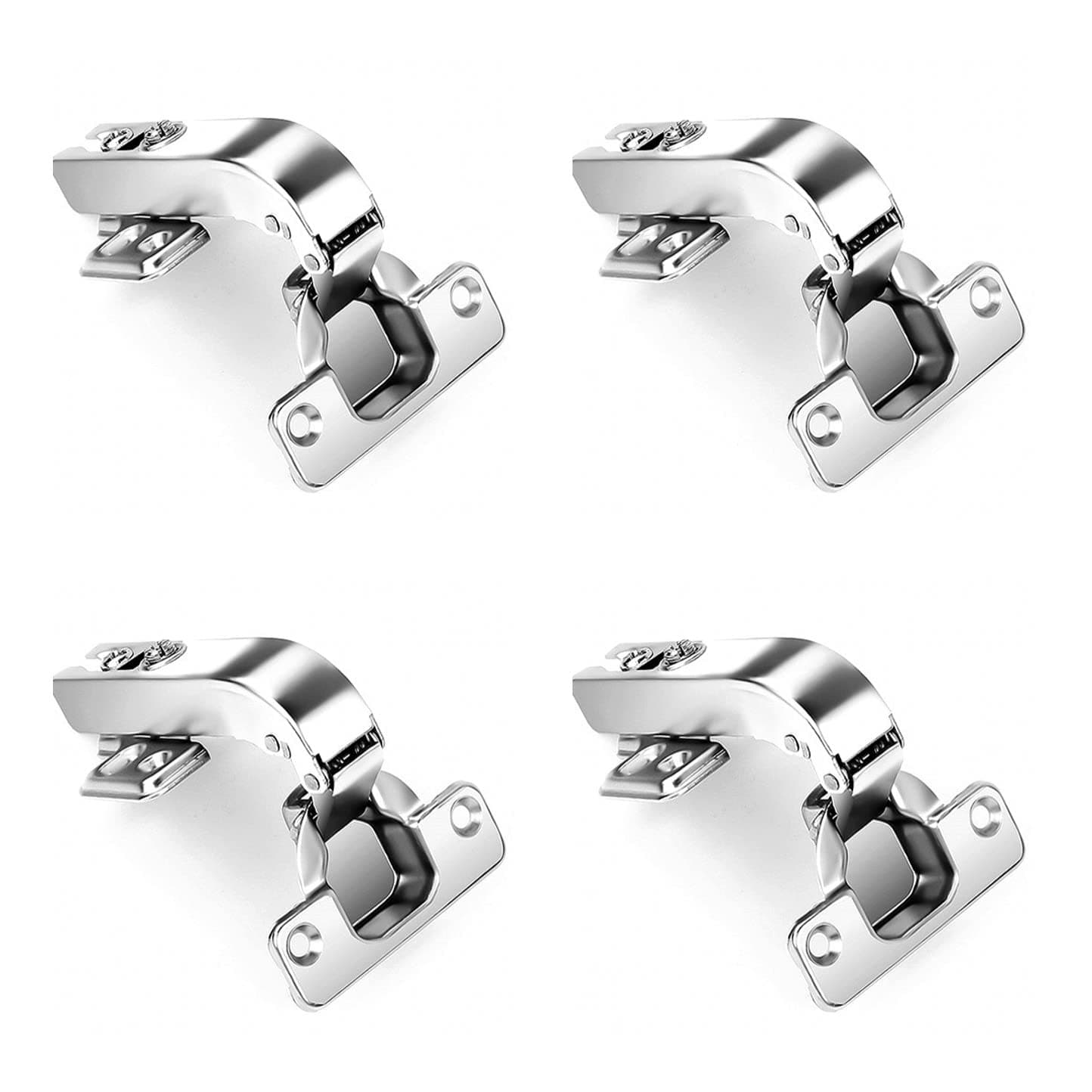 JZK 4PCS 90 Degree Corner Cabinet Hinges, 90°Opening Corner Folding Cabinet Door Hinges with Hydraulic Damper, Kitchen Cabinet Door Hinges