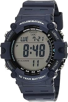 Casio Illuminator AE1500WH Series | 10-Year Battery | LED Backlight | 5-Alarms | 1/100 Sec Stopwatch | Men's Digital Watch