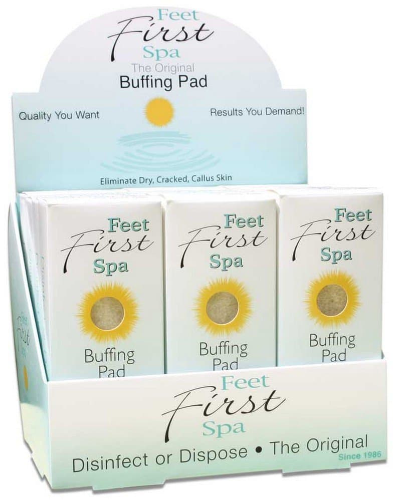 McCoy Feet First Spa Buffing Pad- Callus & Dry Skin Remover 24pc Display