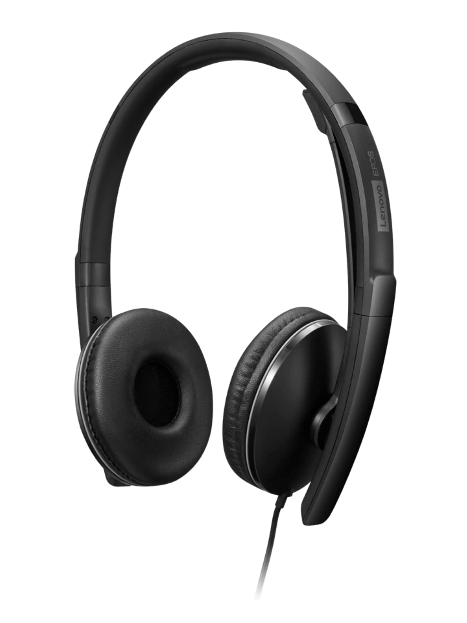 Lenovo Wired ANC Headset Gen 2 (Teams) with Active Noise Cancellation, EPOS BrainAdapt & ActiveGard Tech, Lightweight, USB-C, Plug-and-Play, Zoom Certified, Customizable, Hearing Protection