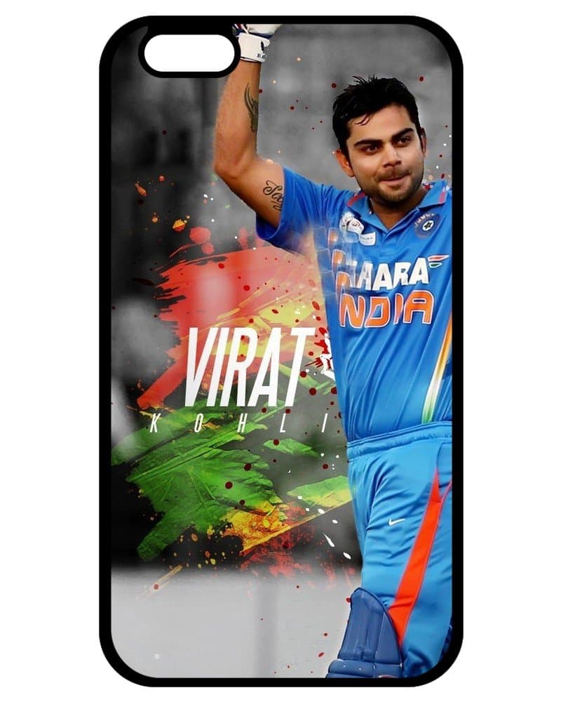 Premium Handsome Virat Kohli With Bat Indian Cricket Player Back Cover Snap On Case For iPhone 7