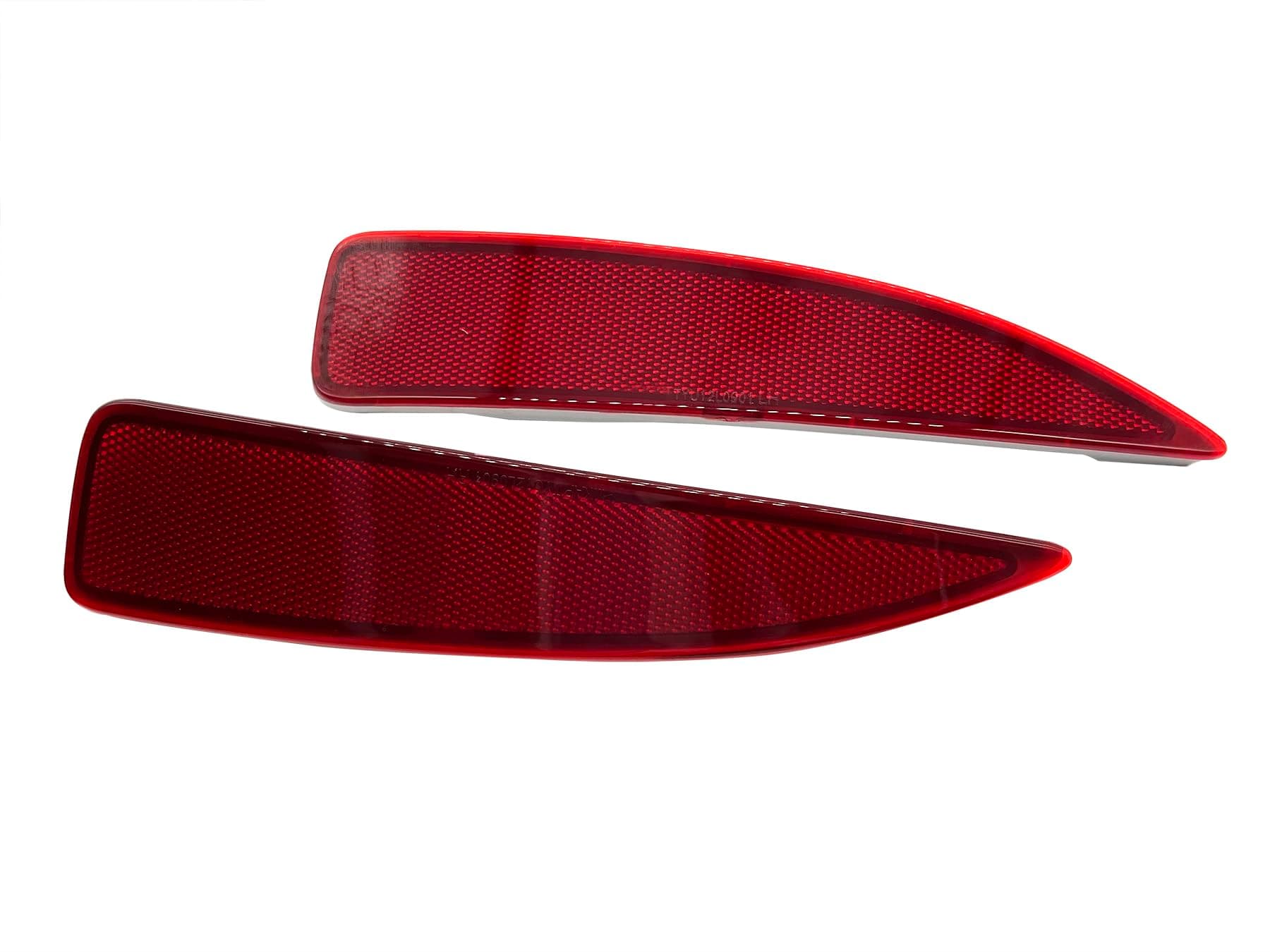 Bumper Reflector For 2012 2013 2014 Toyota Yaris Set of 2 Rear Left and Right Lamp Red Marker Lights Lens Trim