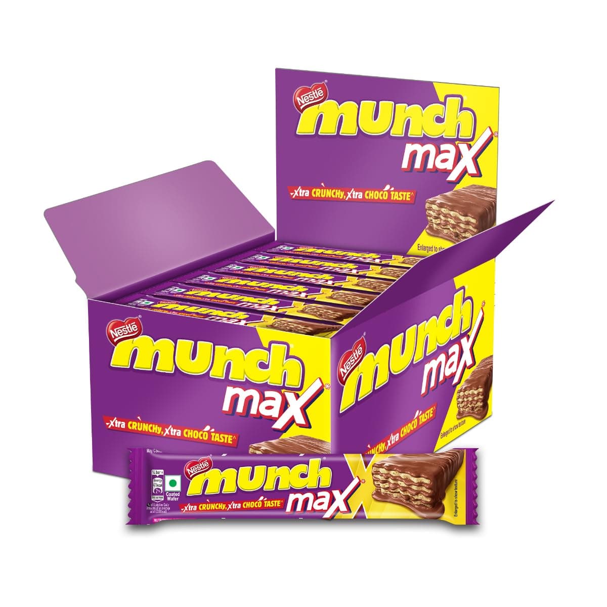 Nestlé Munch Max Choco Coated Crunchy Wafer (24 Units x 38.5g) 924g, Box