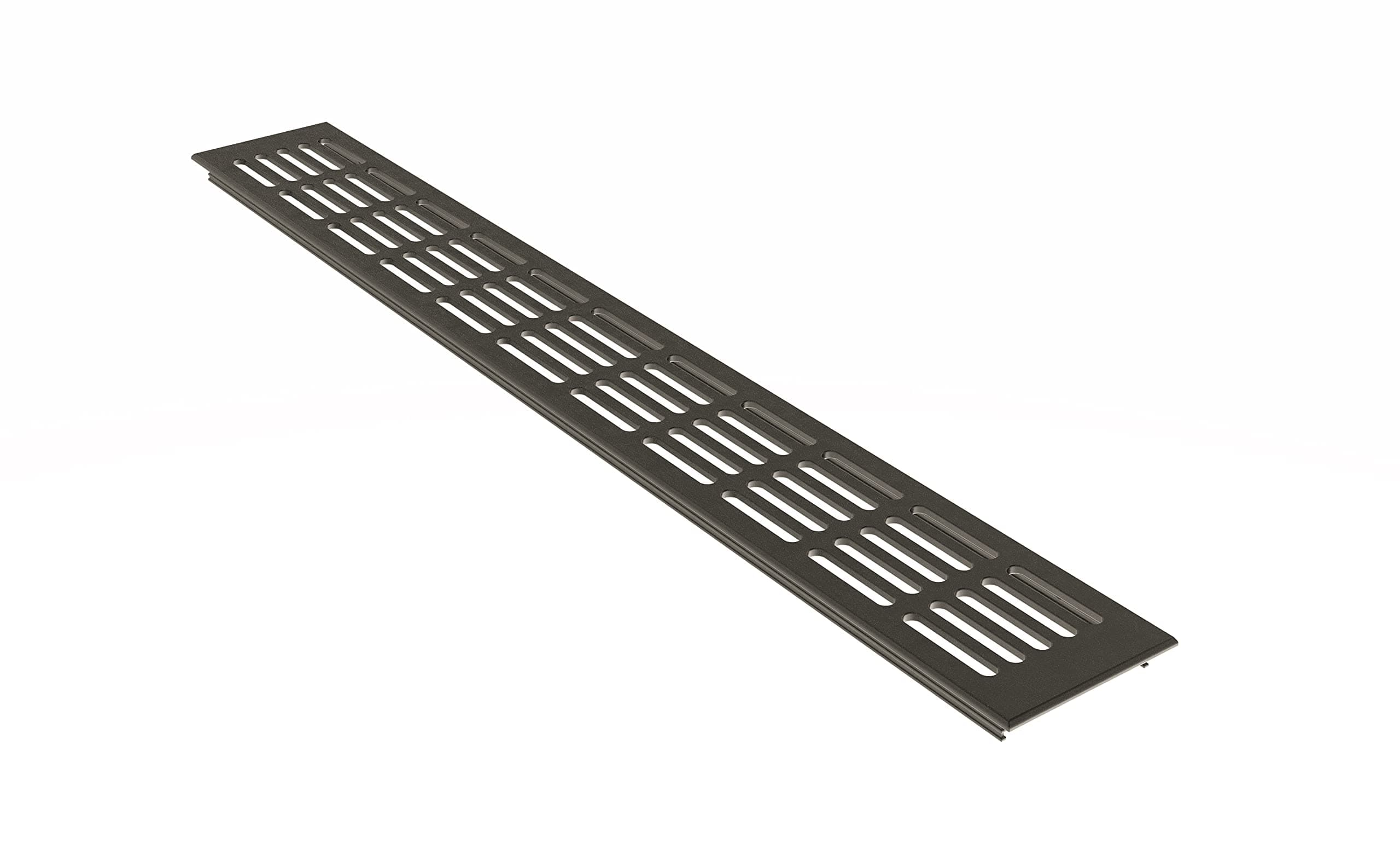 Ventilation Grill Plate / Screen / 80 x 600 mm / Aluminium / Anodised Brown