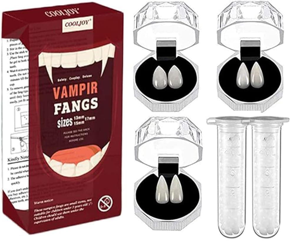 COOLJOY 3 Sizes Vampire Fangs Teeth