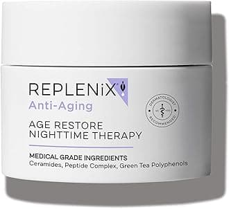 Replenix Age Restore Nighttime Therapy Face Cream, Anti-Aging Medical-Grade Facial Moisturizer for Mature & Dry Skin (1.7 oz)