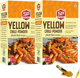 SP SPICES Yellow Chilli Powder/Peeli Mirch Powder 200 Gram