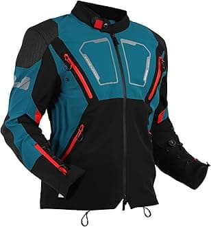 ADVENTURER XT RIDING JACKET | Superfabric: High abrasion resistance | Waterproof & Detachable Winter/Thermal liner | Level 2 Protectors: Shoulder & Elbow | Ventilation all over|TEAL XL