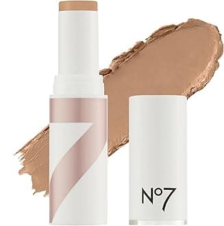 No7 Stay Perfect Foundation Stick - Long-Wear Cream Foundation with Medium, Buildable Coverage - Enriched with Squalene for a Hydrating, Non-Drying & Dewy Finish - Latte (10g)