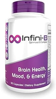 Nootropics Depot Infini-B Advanced B-Complex | Optimal Absorption & Bio-Availability | Enhanced Cognitive & Metabolic Support | 60 Capsules