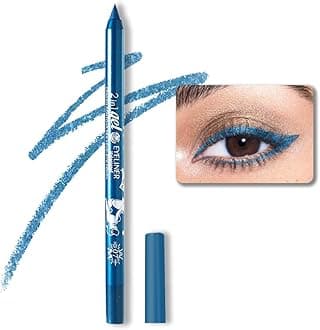 evpct 1Pcs Sky Royal Cobalt Blue Color Gel Glitter Eyeliner Pencils Set for Women Waterline Waterproof Smudge Proof lapiz de ojos delineador de ojos contra el agua Eye Liner Makeup,07# Blue