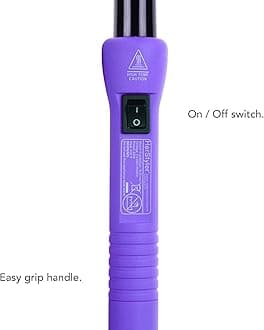 Herstyler Grande Purple Curling Iron | Curling Irons ¾ inch| Negative Ion Technology |1 inch Curling Wand To Protect Hair| Dual Voltage Curling Wand| 1 inch Curling Iron Wands For Timeless Curls