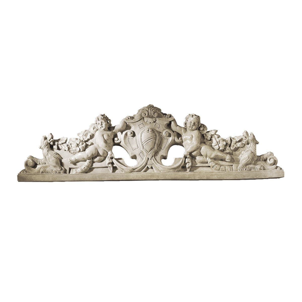 EU31668 Devonshire Sculptural Wall Pediment,Beige,94 x 6.5 x 25.5 cm, 3.75 kg