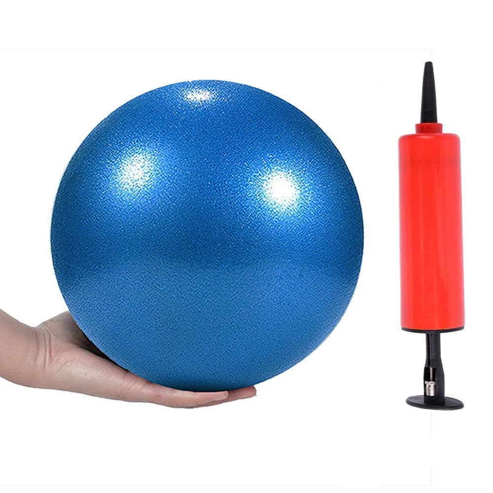 Mini Yoga Pilates Ball 10 Inch for Stability Exercise Training Gym Anti Burst and Slip Resistant Balls with Inflatable Straw