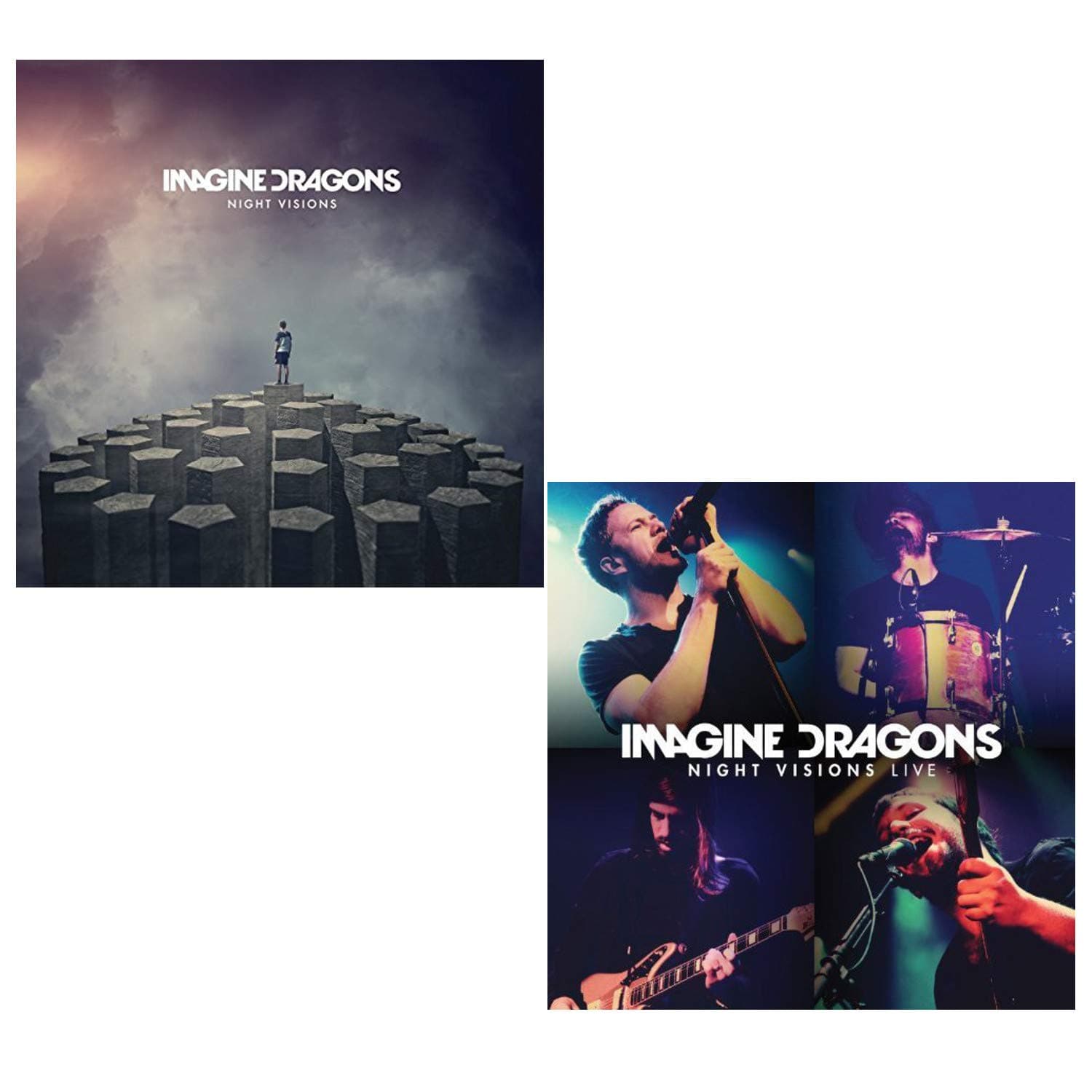 Night Visions - Night Visions Live (CD + DVD) - Imagine Dragons 2 CD Album Bundling