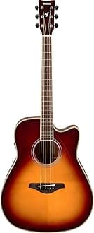 FGC-TA Dreadnought Cutaway Transacoustic Guitar w/ Chorus and Reverb, Brown Sunburst