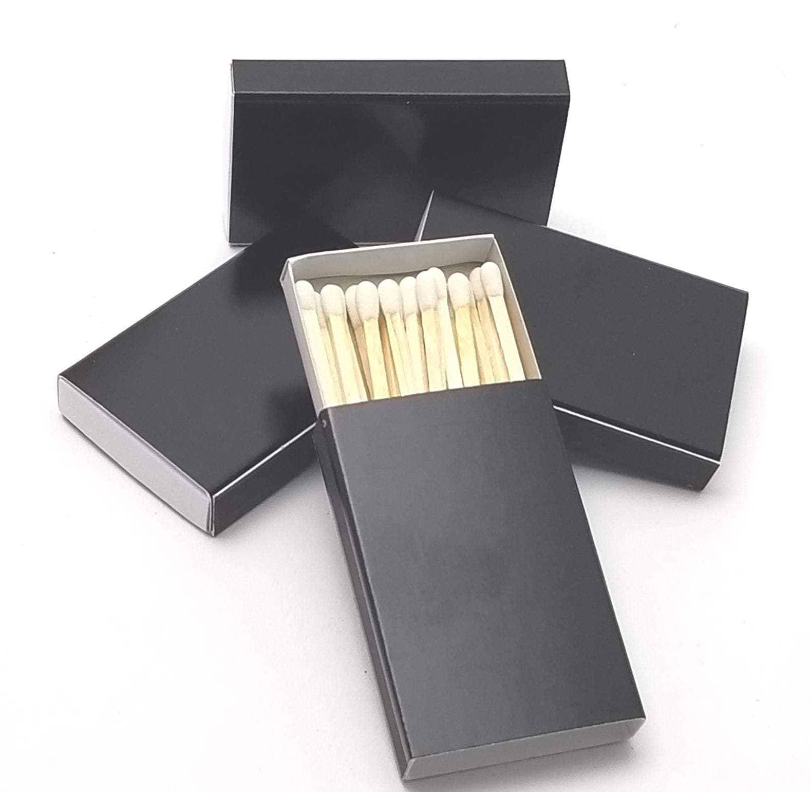 250 Plain Black Cover Wooden Matches Box Matches (5 Boxes of 50) Y