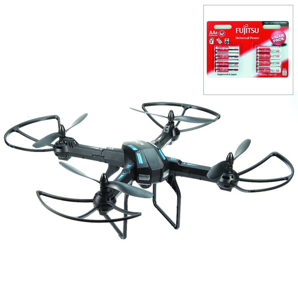 Rotorz RT12 Quadcopter Drone with HD Video Camera with 8 x AA Batteries