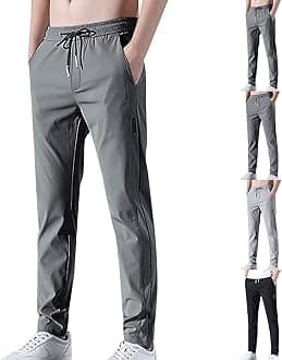 Mencomfy Cargo Dress Pants Multipants High Stretch Multi-Pocket Durable Quick Dry Sweatpants Breathable Joggers