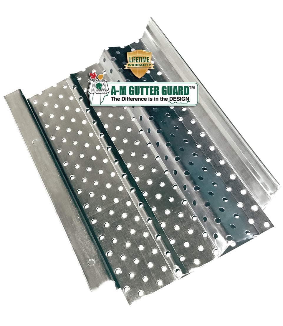 A-M Gutter Guard - Heavy-Duty Lifetime Quality Aluminum - Sample Pack - Includes Both 5" and 6" Width Samples (7" in Length, Mill Finish) DIY-Easy - Made in The USA