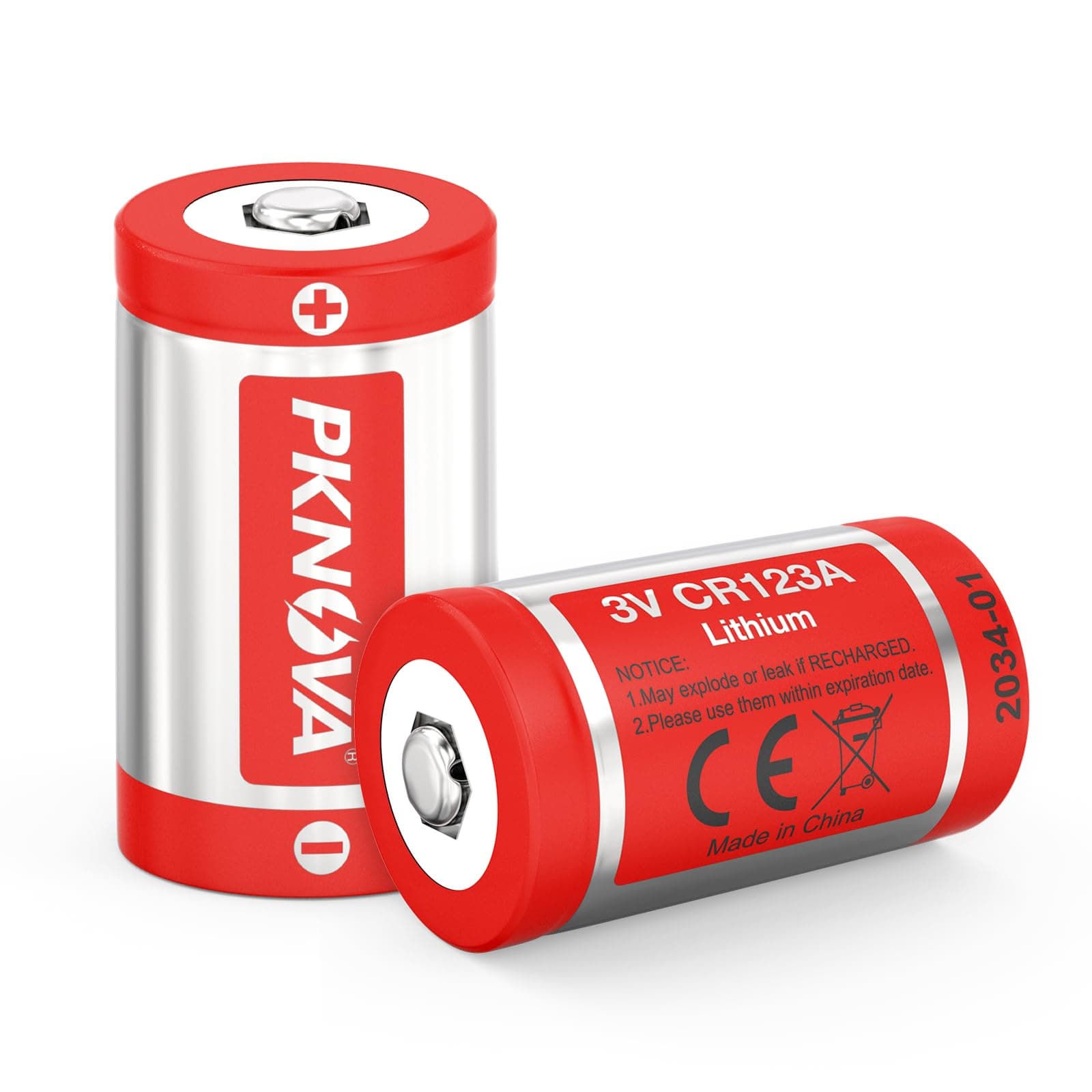 CR123A Battery, 2 Count, CR123A Lithium Batteries, 3 Volt 123 Batteries for Flashlight, Home Safety and Security Devices, 10 Year Shelf Life