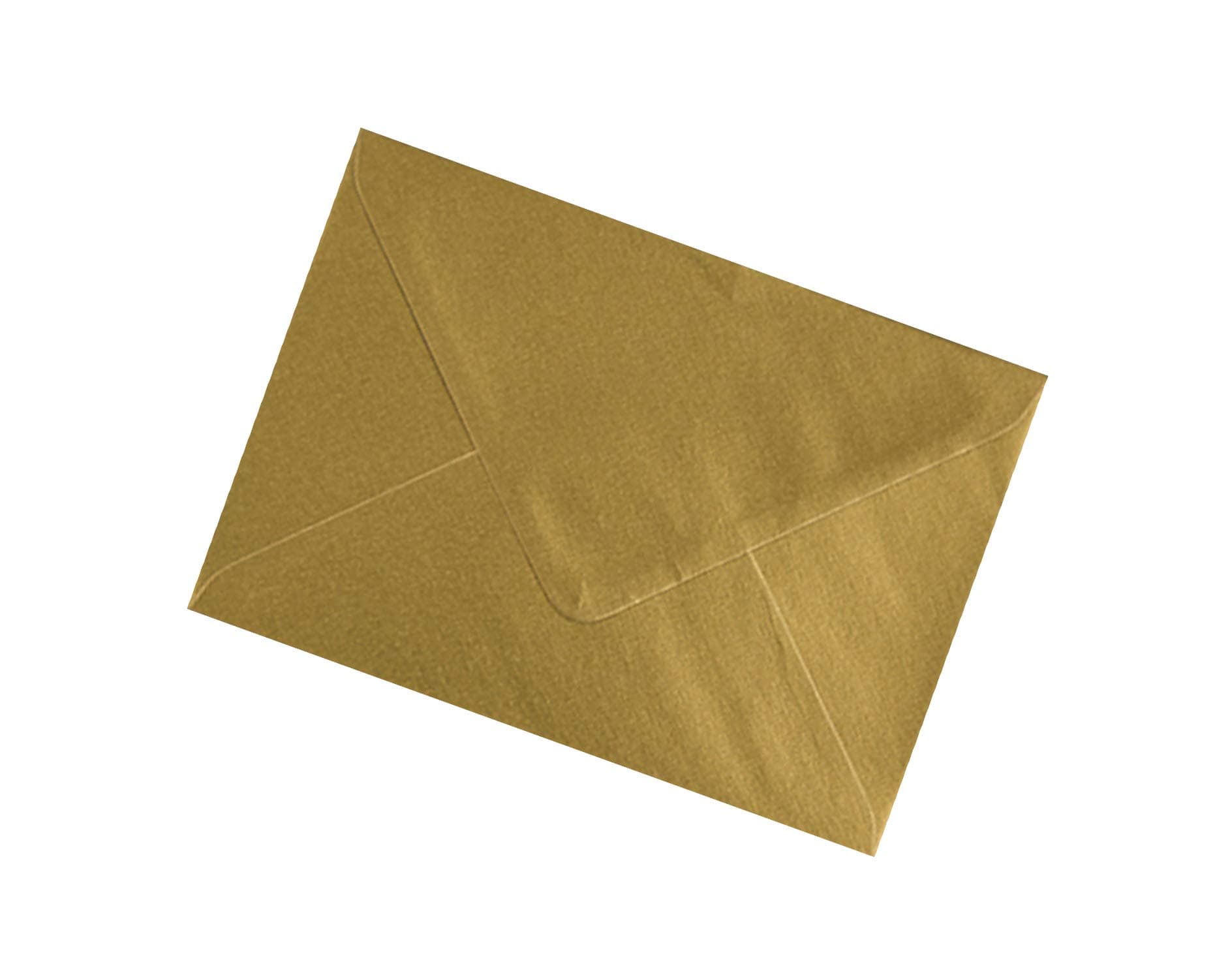 50 x Gold Metallic Shimmer Premium Quality C7 Small Mini Envelopes