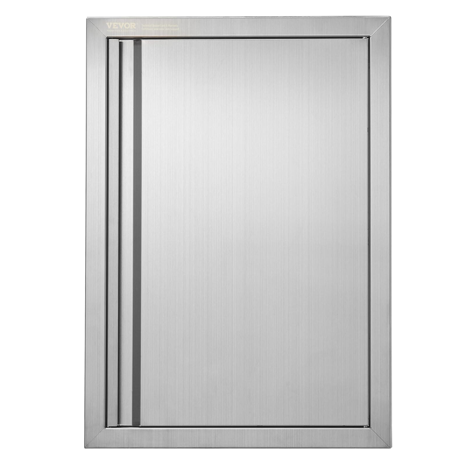 VEVOR BBQ Access Door - 432x610 mm Single Vertical Kitchen Door, Stainless Steel Flush Mount with Recessed Handle for Grilling Station
