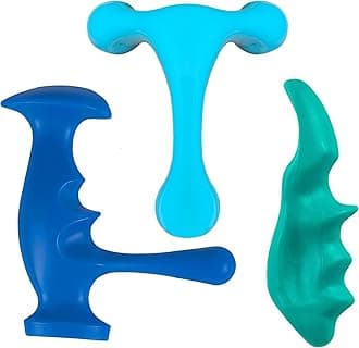 3PCS Manual Massage Tools-Thumb Shaped Massager, Trigger Point Pressure Massager, and 3-Legged Massage Knobs for Full Body Deep Tissue Massage, Stress Relief, and Muscle Recovery