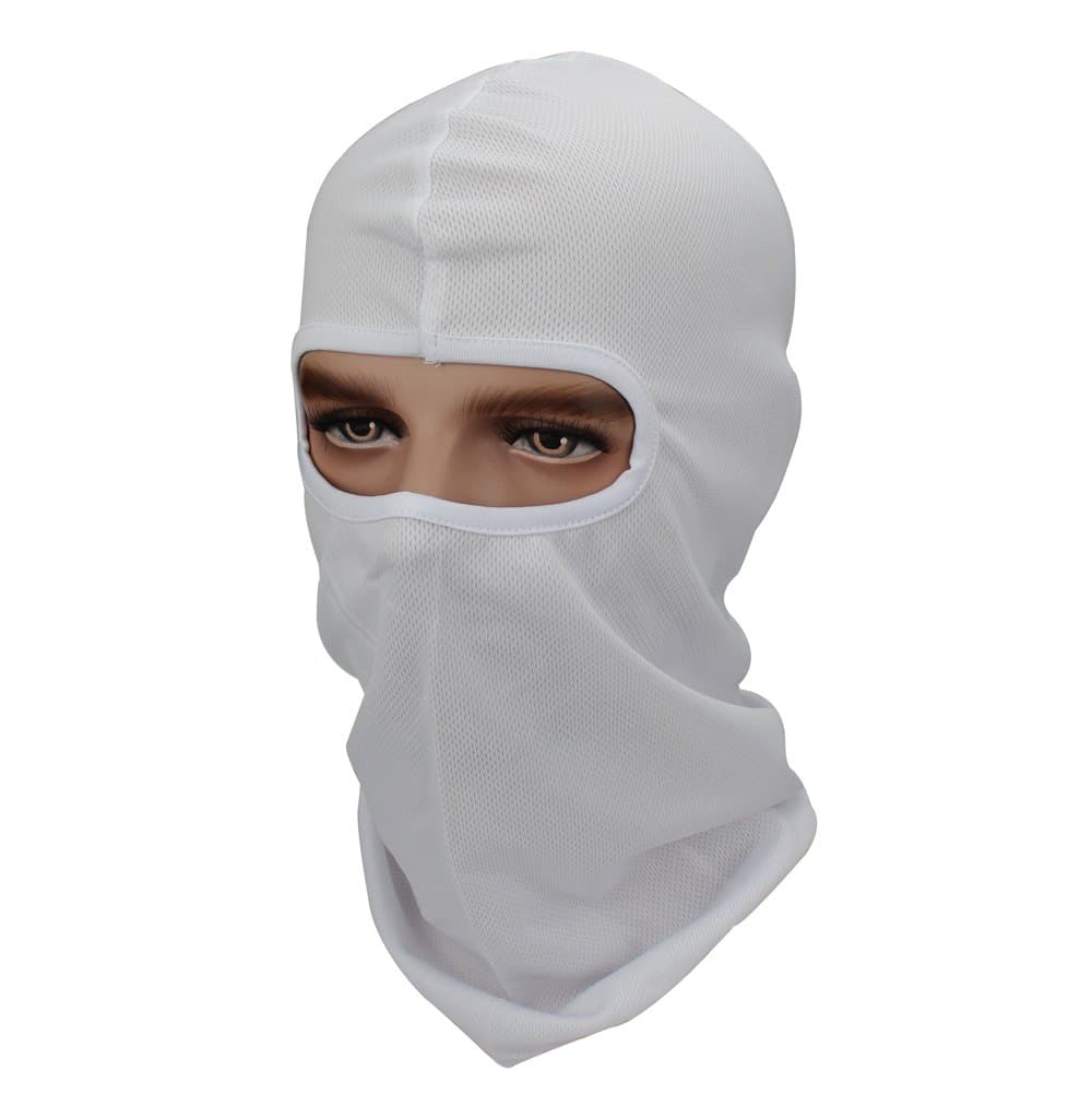 GANWAY Outdoor Sunscreen Cap Protective Head Tactics CS Hat Balaclava Ski Motorcycle Face Mask (white)