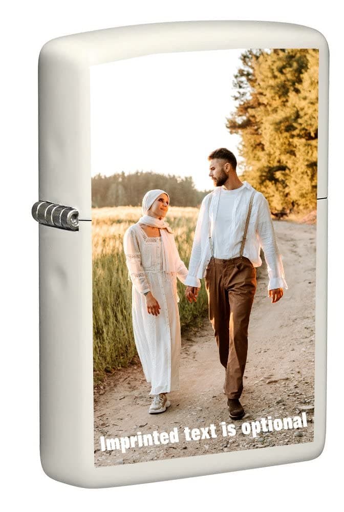 Lighter - Customized Glow-in-The-Dark Personalized Engraving with Your Photo, Image, Logo, Artwork, or Message - Genuine Windproof Collectible Zippo Lighter