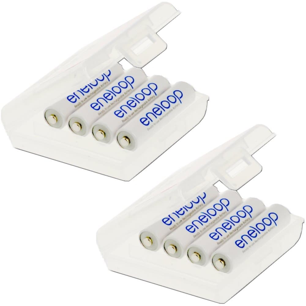 Kraftmax 8 Pack Panasonic eneloop batteries Micro AAA Batteries in Kraftmax Box Newest Version