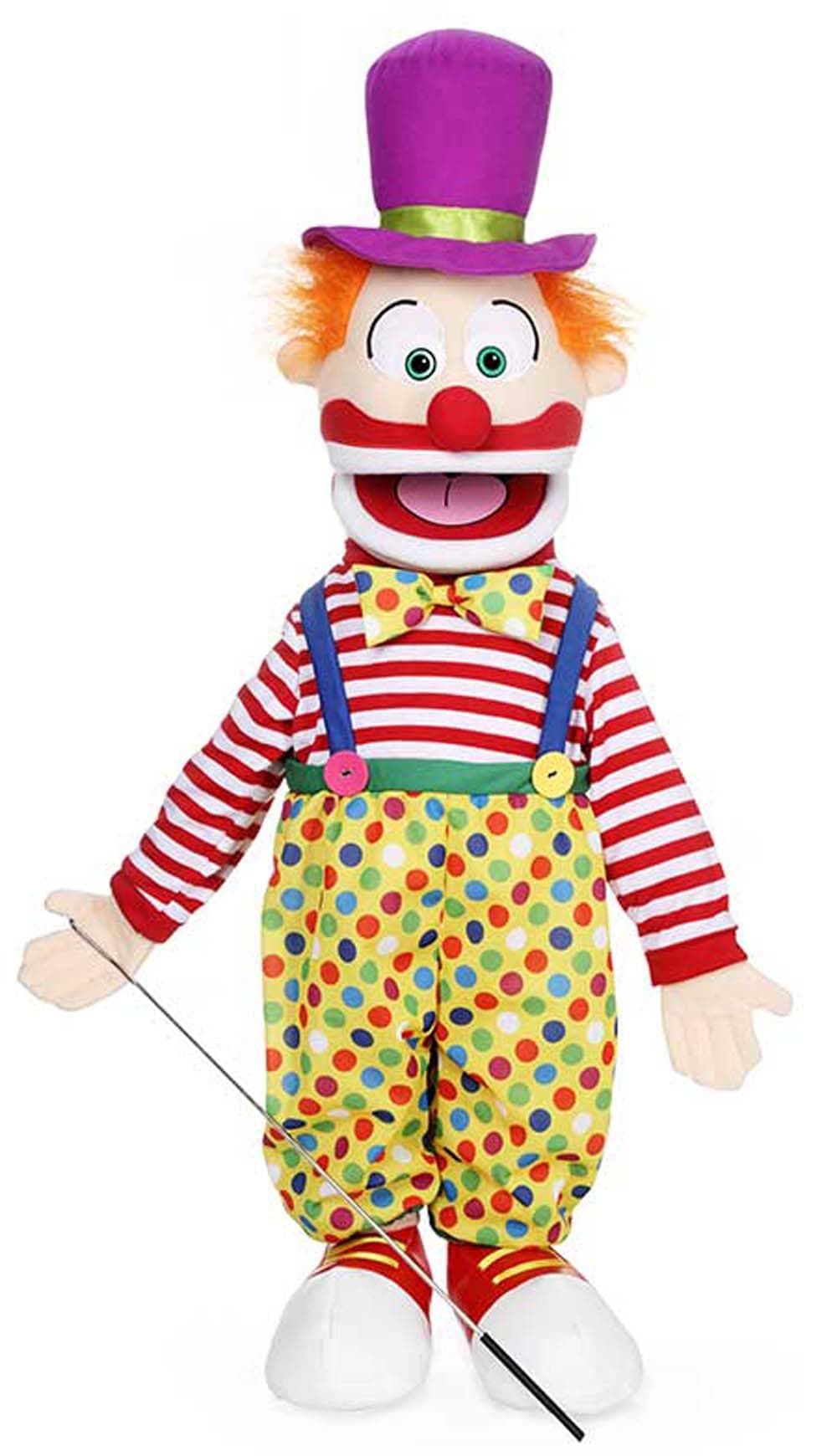 25" Clown w/Hat, Full Body, Ventriloquist Style