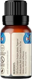 GuruNanda Breathe Easy Essential Oil Blend - for Congestion - Eucalyptus - Peppermint - Basil - Rosemary - Tea Tree - Natural Essential Oils for Aromatherapy Diffusers - Pure Therapeutic Grade 15ml