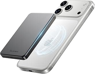 10,000mAh MagSafe Power Bank Ultra Slim, Magnetic Wireless Charger with USB-C Cable, Fast Charging Portable Battery for iPhone 17 Pro Max/17 Pro/Air/16/15/14/13/12, All-Metal Design