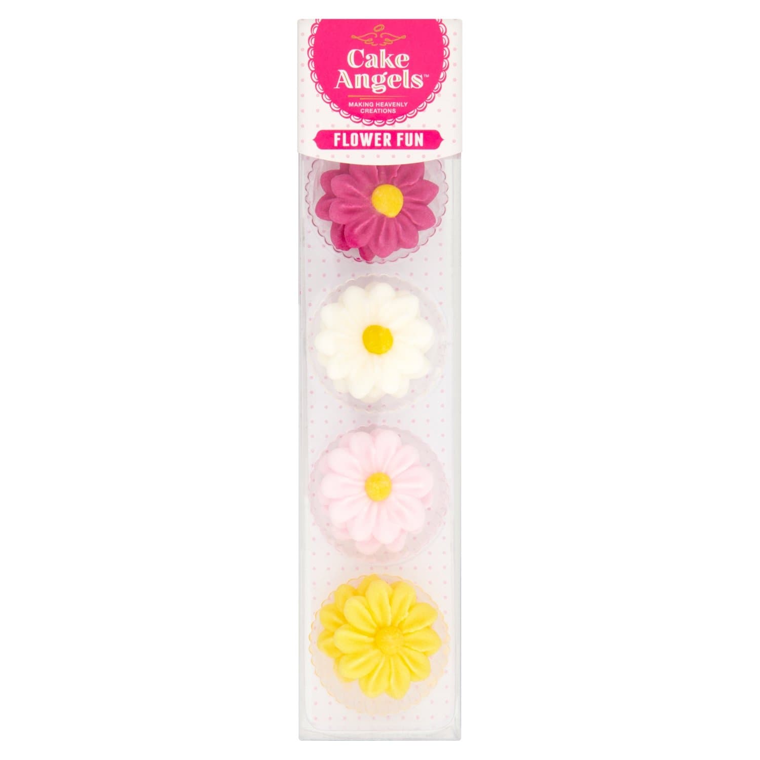 Cake Angels Royal Icing Flower Fun Daises Hand-Crafted Edible Sugar Decorations