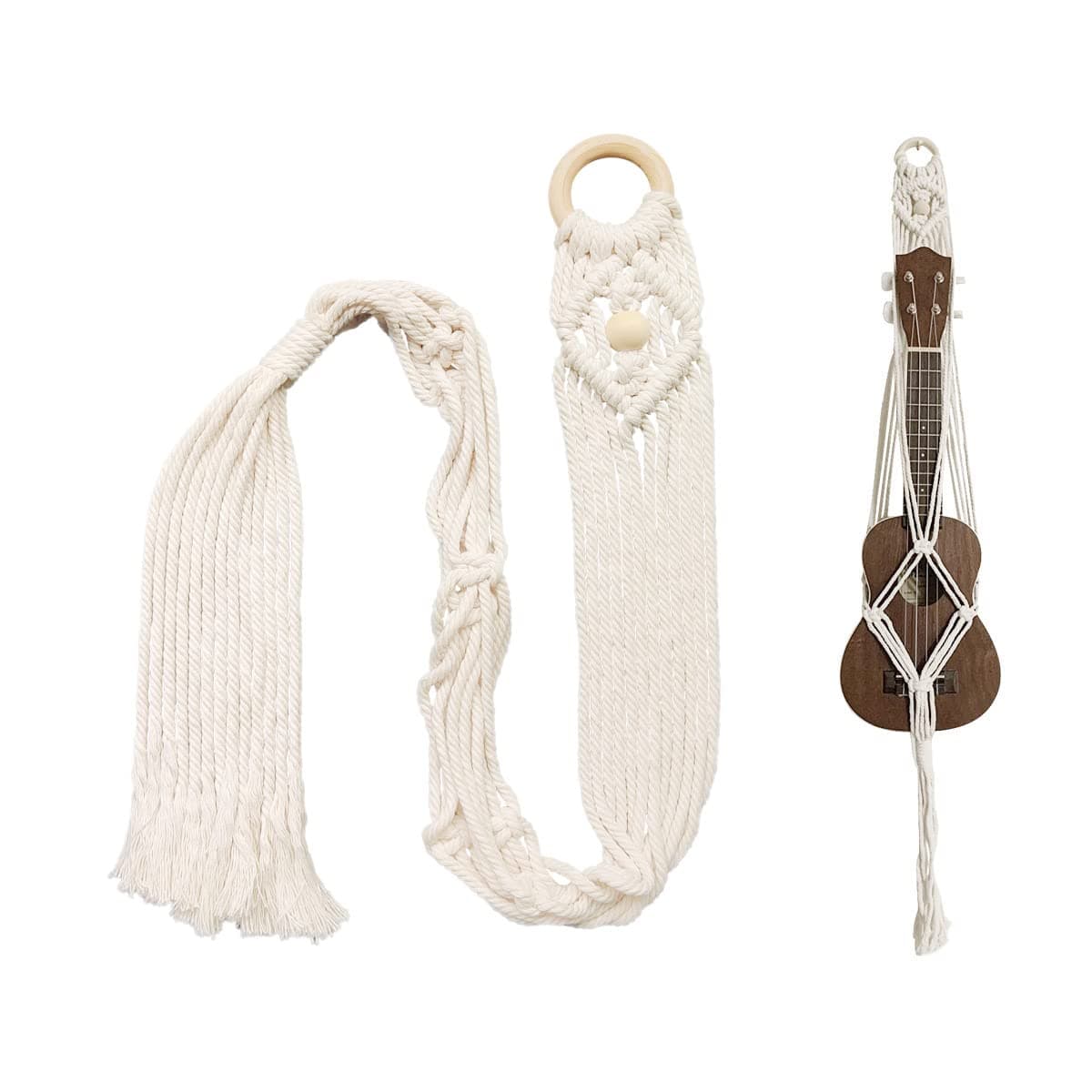 White Ukulele Hanger Decor Guitar Wall Hanger, Ukulele Case Alternative Kit (Suitable for 21 Inch)