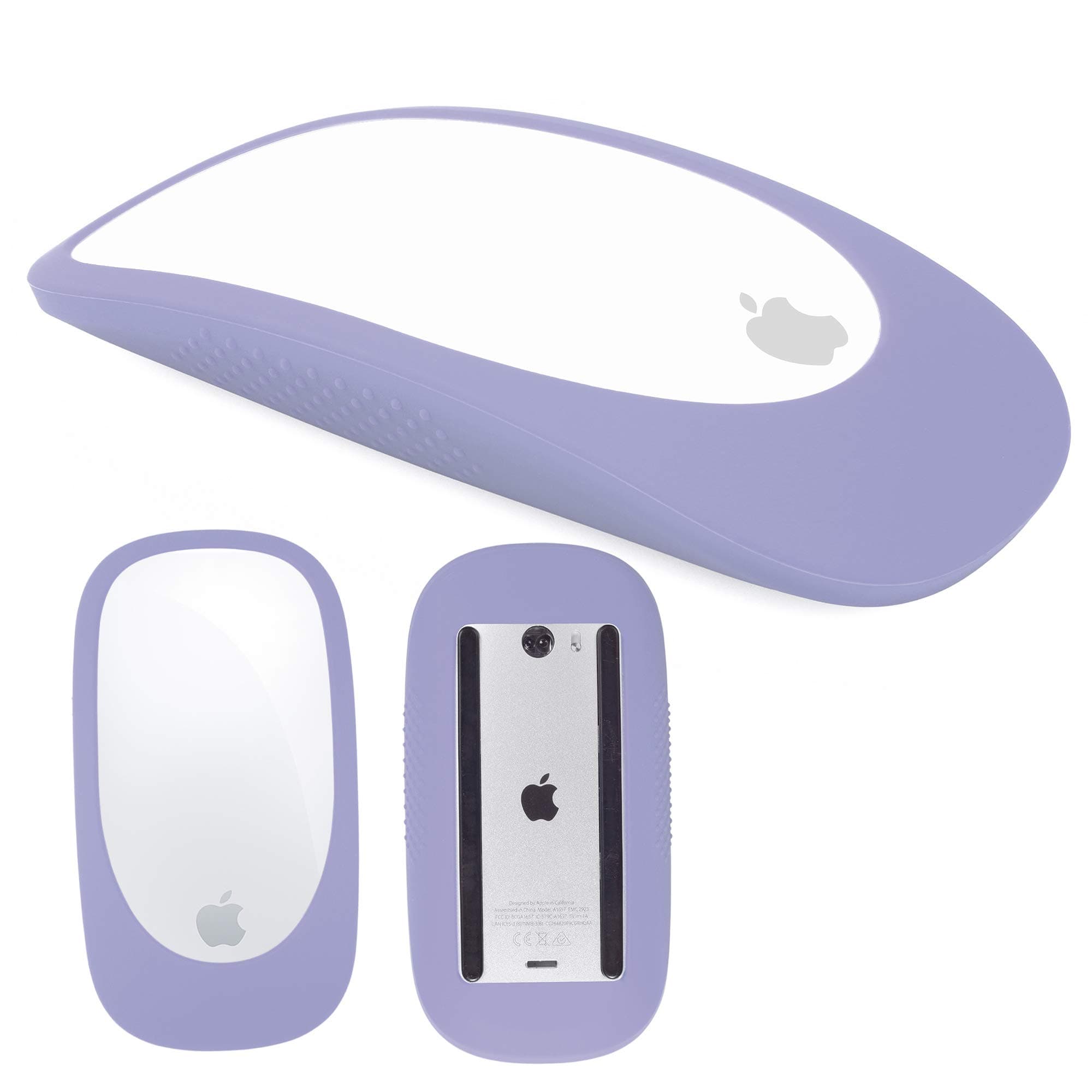 N/T Silicone Case Cover Protective Skin for Magic Mouse 1/2 Silicone Case for Apple Magic iPad Mouse (Lavender Grey)