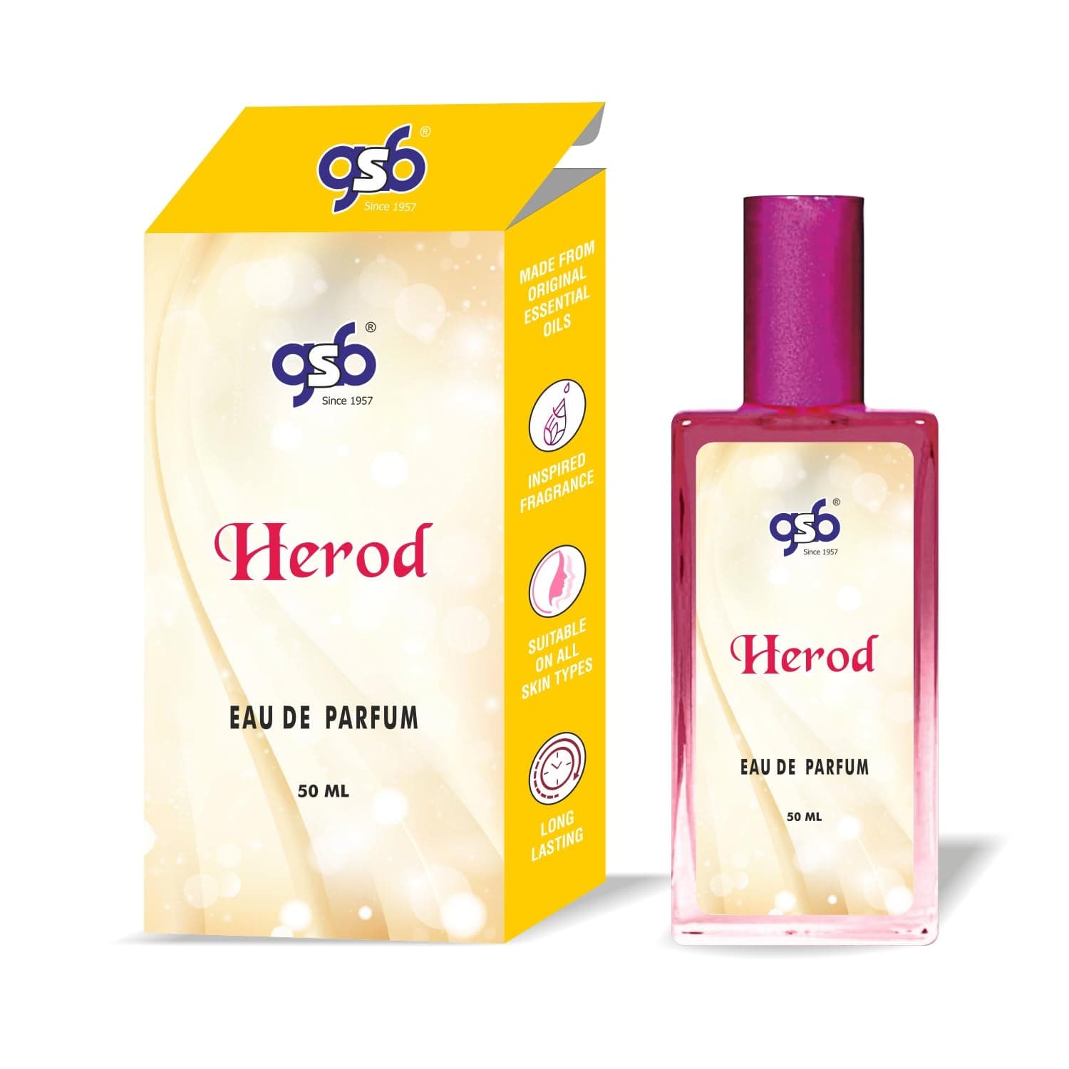 - GSB Herod Eau De Parfum Inspired From PDM Herod | Clone Fragrance | Designer EDP Spray For Men & Women | Luxury Perfume | Long Lasting | 50 ML