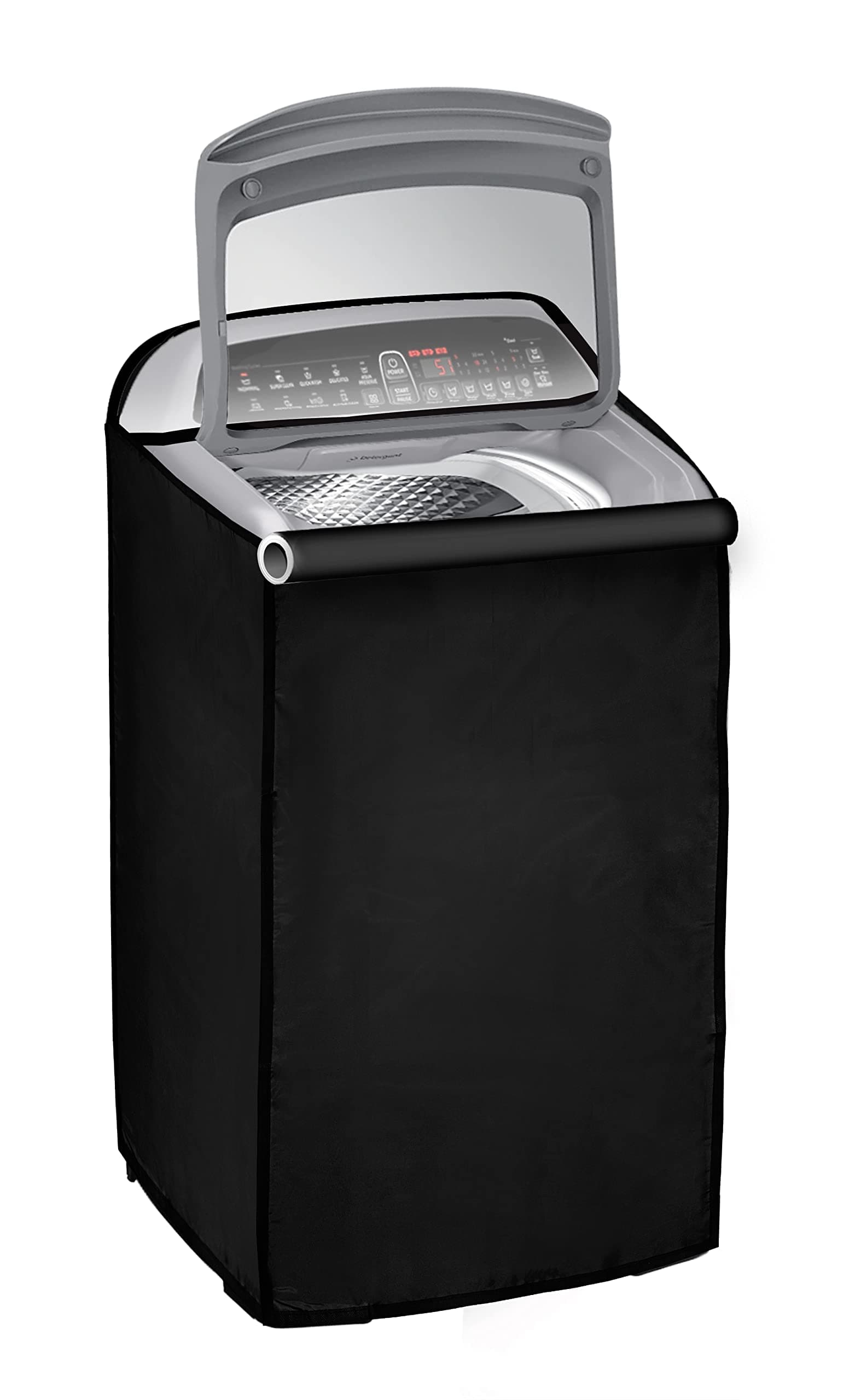 Amazon Brand - Umi. Top Load Washing Machine Cover Suitable for Samsung Back Panel 16 Kg (l 65 X b 64 X h 110 CMS, BLACK)