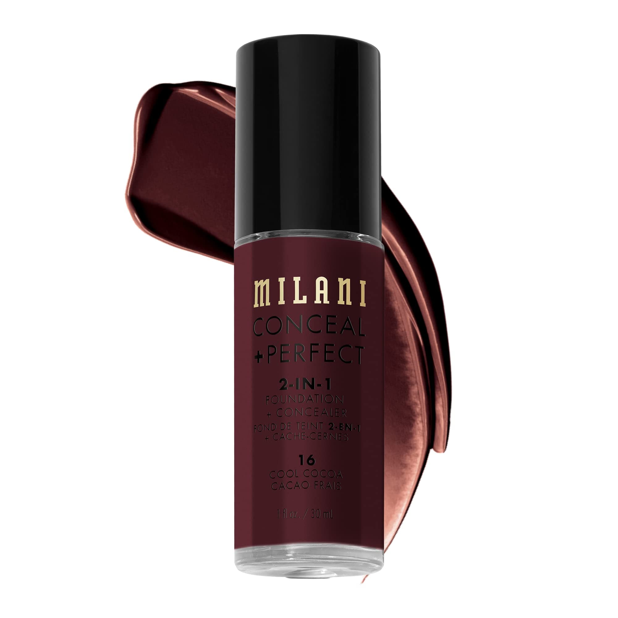 Conceal + Perfect 2-in-1 Foundation + Concealer - Cool Cocoa (1 Fl. Oz.) Cruelty-Free Liquid Foundation - Cover Under-Eye Circles, Blemishes & Skin Discoloration for a Flawless Complexion