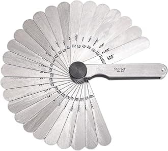 66 Thickness Gage Set With Straight Leaves, 0.0015-