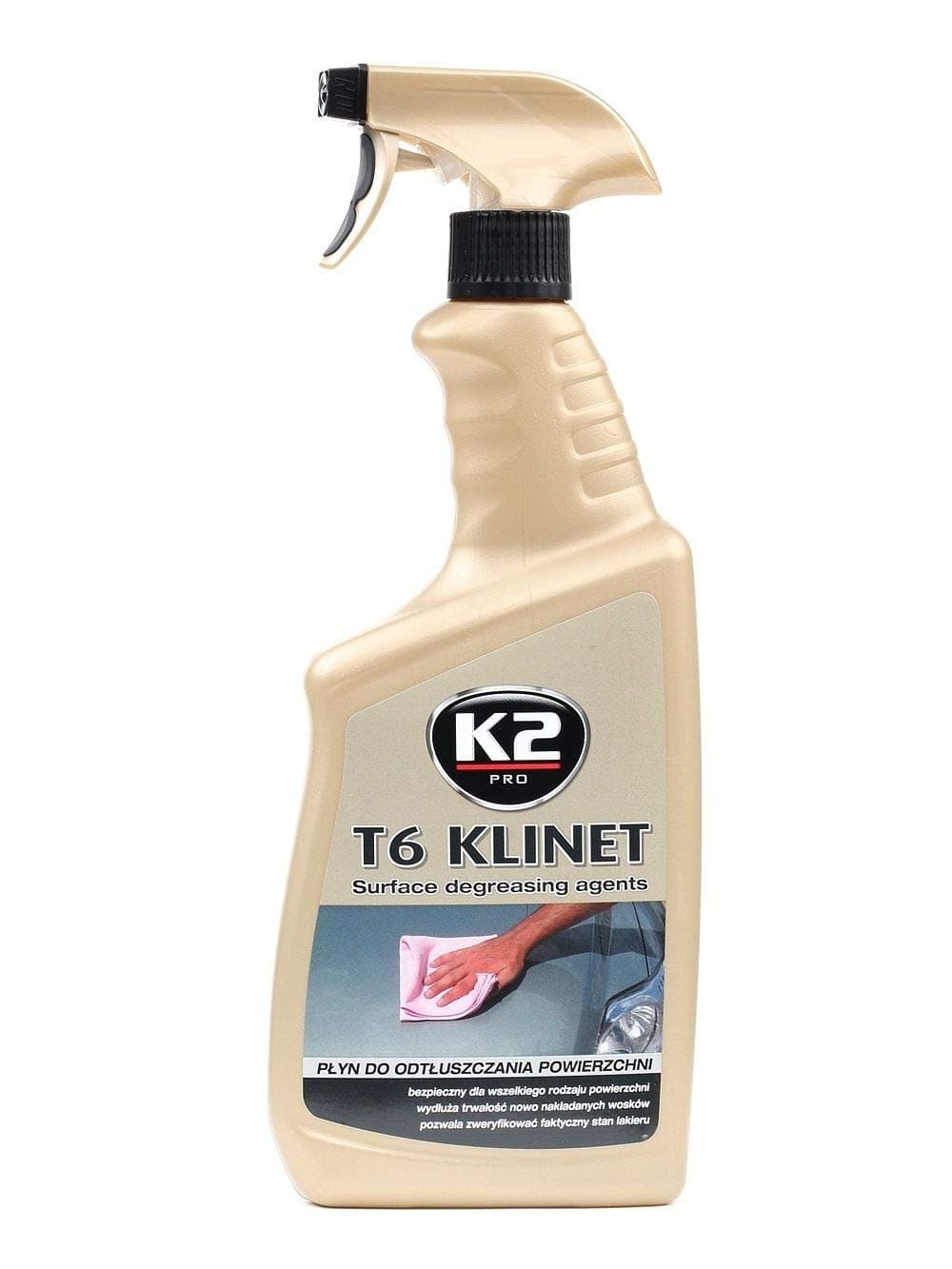 K2 T6 Klinet Surface Cleaner & Degreaser | Safe for any Paint | Silicone Remover | Pre-Wax Lacquer Cleaner 26 oz.