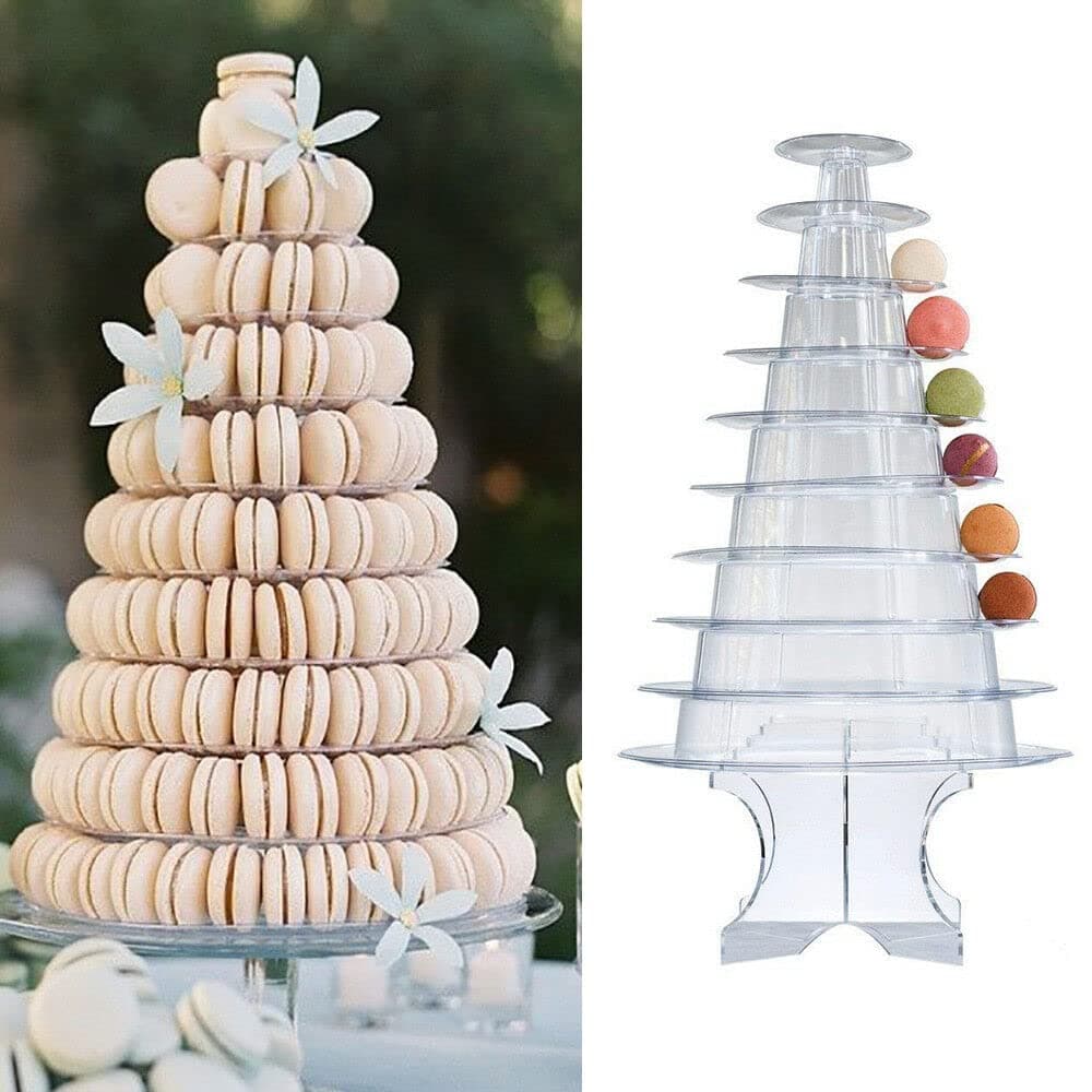 10 Tier Round Macaron Tower Macaron Stand to Hold 230 Macarons