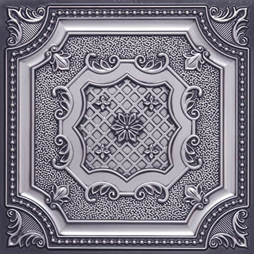 Drop in Decorative D258 Antique Silver PVC 2x2 Pack of 6