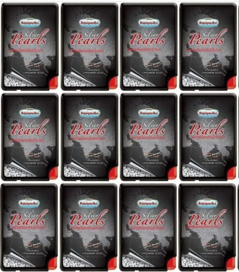RG Silver Pearls, Premium Quality Silver Coated Mouth Freshner (Pack of 12)