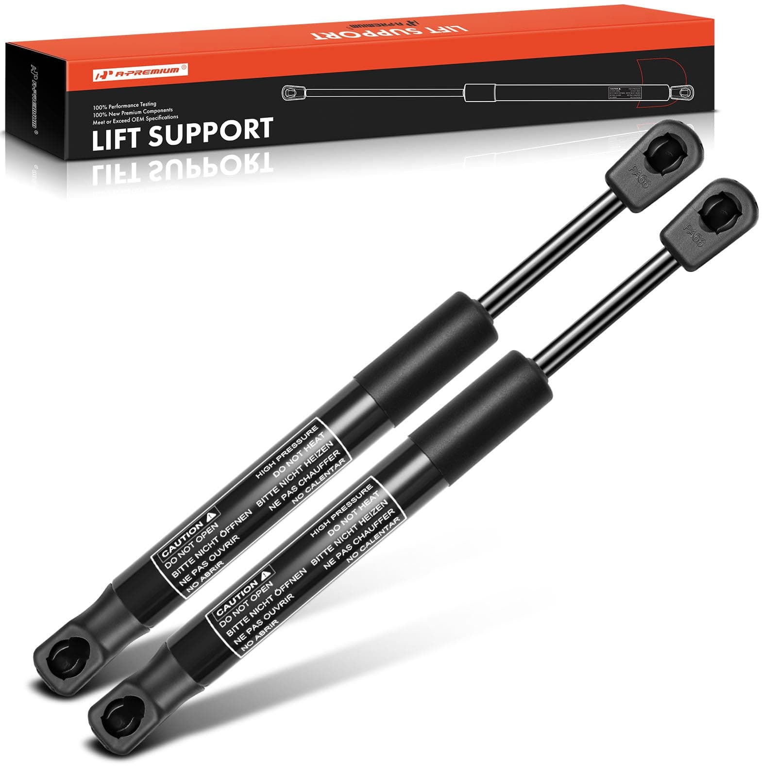 A-Premium Rear Window Glass Lift Supports Shock Struts Replacement for Porsche Cayenne 2003-2010 Pack of 2