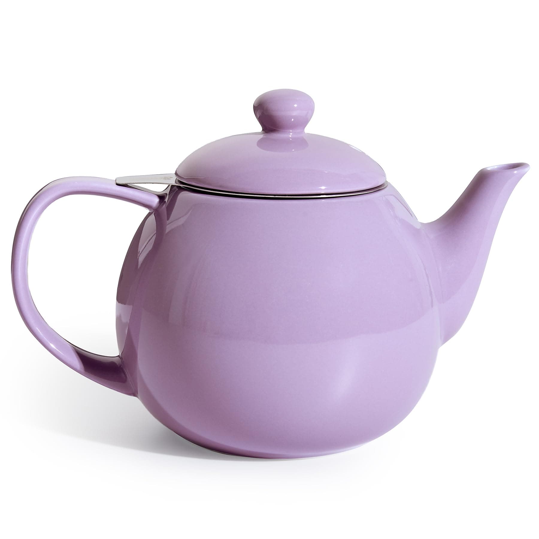 Teapots for Tea, 27 oz Porcelain Tea pot with Removable Stainless Steel Infuser, Tea Pots for Loose Tea - Purple